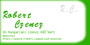 robert czencz business card